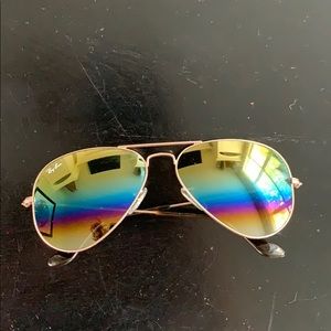 Aviator Ray-Ban Rainbow Multicolor Rayban Gold